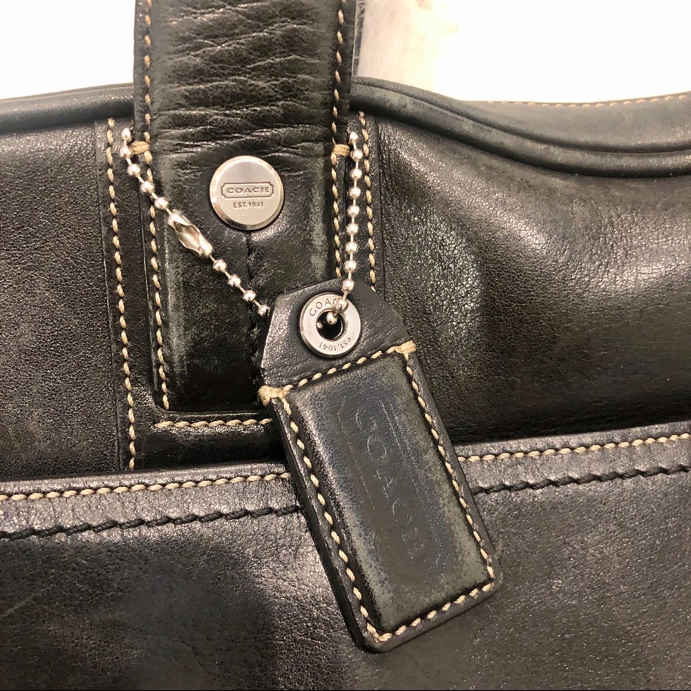 Coach 100% Leather Briefcase/Laptop Bag/Messenger - Picture 7 of 8